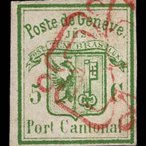 Lot 481 - SWITZERLAND: 1847 5 Centimes yellow green - Image 1