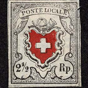 Lot 482 - SWITZERLAND: 1850 2 1/2r Full frame all around Cross. First Issue - Image 2