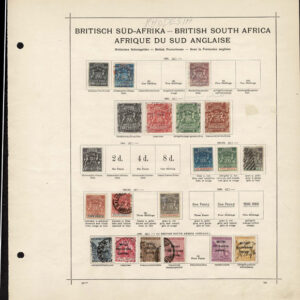 Lot 499 - BRITISH SOUTH AFRICA: 1850's to 1910 Collection of several hundred stamps on old-time Schaubek album pages - Image 10