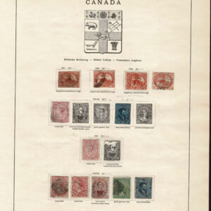Lot 503 - CANADA & PROVINCES: 1851 to 1911; Collection of about 220 stamps on old time Schaubeck album pages - Image 1