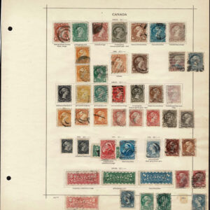 Lot 503 - CANADA & PROVINCES: 1851 to 1911; Collection of about 220 stamps on old time Schaubeck album pages - Image 6