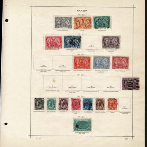 Lot 503 - CANADA & PROVINCES: 1851 to 1911; Collection of about 220 stamps on old time Schaubeck album pages - Image 7