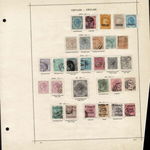 Lot 504 - CEYLON: 1857 to 1910 Collection of 180 mostly used stamps on old time Schaubeck album pages - Image 3