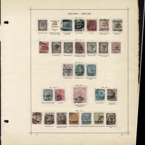 Lot 504 - CEYLON: 1857 to 1910 Collection of 180 mostly used stamps on old time Schaubeck album pages - Image 4