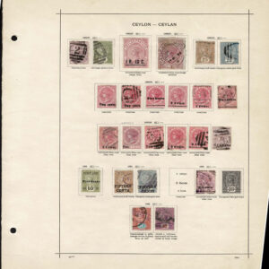 Lot 504 - CEYLON: 1857 to 1910 Collection of 180 mostly used stamps on old time Schaubeck album pages - Image 5