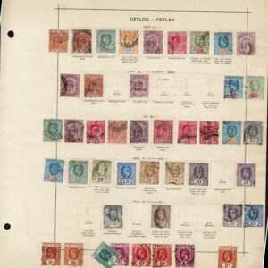Lot 504 - CEYLON: 1857 to 1910 Collection of 180 mostly used stamps on old time Schaubeck album pages - Image 6