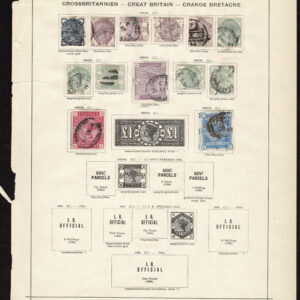 Lot 505 - GREAT BRITAIN: 1854 to 1902 Collection of about 215 stamps on old-time Schaubek album pages - Image 6