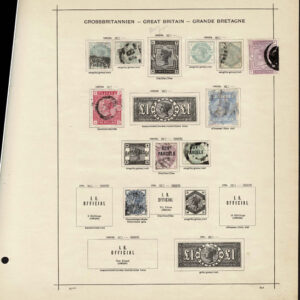 Lot 505 - GREAT BRITAIN: 1854 to 1902 Collection of about 215 stamps on old-time Schaubek album pages - Image 9