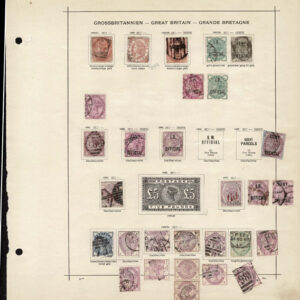 Lot 505 - GREAT BRITAIN: 1854 to 1902 Collection of about 215 stamps on old-time Schaubek album pages - Image 10
