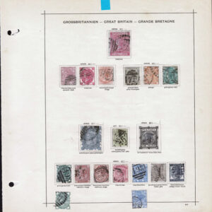 Lot 506 - GREAT BRITAIN: 1847 to 1911 Collection of about 150 stamps on old-time Schaubek album pages - Image 9