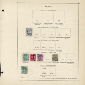 Lot 507 - INDIA & STATES: 1854 to 1910; collection of several hindered  mostly used stamps on old-time Schaubek album pages - Image 9