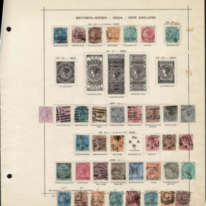 Lot 507 - INDIA & STATES: 1854 to 1910; collection of several hindered  mostly used stamps on old-time Schaubek album pages - Image 12