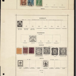 Lot 507 - INDIA & STATES: 1854 to 1910; collection of several hindered  mostly used stamps on old-time Schaubek album pages - Image 13