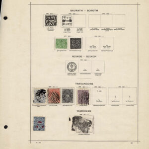 Lot 507 - INDIA & STATES: 1854 to 1910; collection of several hindered  mostly used stamps on old-time Schaubek album pages - Image 20