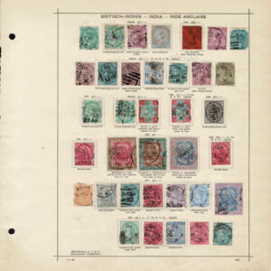 Lot 507 - INDIA & STATES: 1854 to 1910; collection of several hindered  mostly used stamps on old-time Schaubek album pages - Image 21