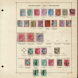 Lot 507 - INDIA & STATES: 1854 to 1910; collection of several hindered  mostly used stamps on old-time Schaubek album pages - Image 22