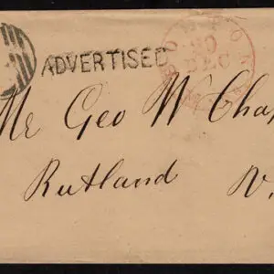 Lot 054 - UNITED STATES: Massachusets;    1851 - 1852, 3c claret, ADVERTISED cover - Image 1