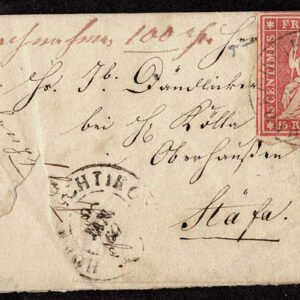 Lot 541 - SWITZERLAND: Post History: 1850 to 1880's; 35 classic covers - Image 37