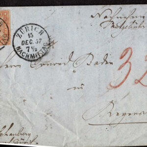 Lot 541 - SWITZERLAND: Post History: 1850 to 1880's; 35 classic covers - Image 43