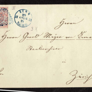 Lot 541 - SWITZERLAND: Post History: 1850 to 1880's; 35 classic covers - Image 54