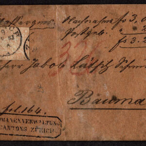 Lot 541 - SWITZERLAND: Post History: 1850 to 1880's; 35 classic covers - Image 84