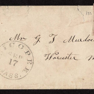 Lot 059 - UNITED STATES: Massachusets;  1851 - 61 3c reds Fancy Cancels, TWO COVERS 6 point Masonic stars - Image 1