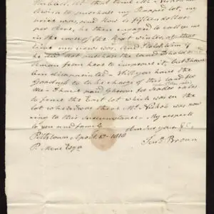 Lot 005 - UNITED STATES: Stampless 1818 STRAIGHT LINE " LANSINGBURGH" (NY) two strikes - Image 3