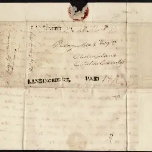 Lot 005 - UNITED STATES: Stampless 1818 STRAIGHT LINE " LANSINGBURGH" (NY) two strikes - Image 4