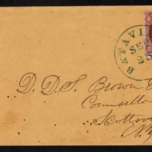 Lot 068 - UNITED STATES: New York; 1856 3c brownish carmine, Plate 8 - Image 1