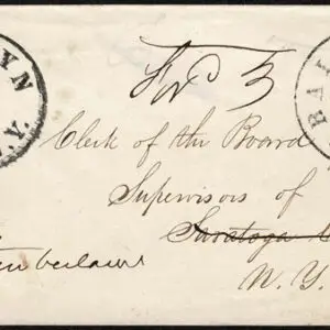 Lot 070 - UNITED STATES: New York;  1856  3c brownish carmine - Image 1