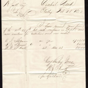 Lot 071 - UNITED STATES: New York;  1851 to 1852  3c orange brown position 62 LO - Image 3