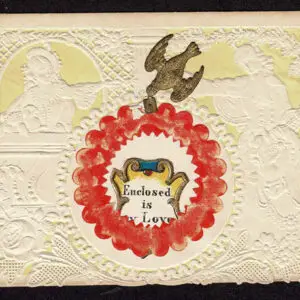 Lot 079 - UNITED STATES: New York; 1857  3c red tied by 7-bar in circle on glossy Valentine envelope - Image 2