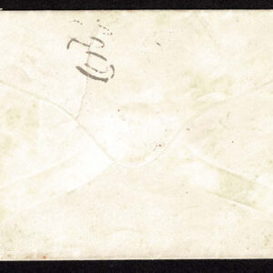 Lot 079 - UNITED STATES: New York; 1857  3c red tied by 7-bar in circle on glossy Valentine envelope - Image 3