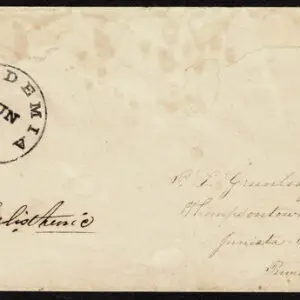 Lot 081 - UNITED STATES: Pennsylvania; 1852 3c dull red Type II Imperforate, black Elaborate Star cancel - Image 1