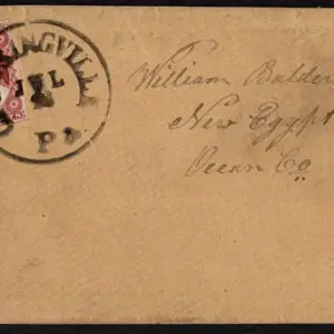 Lot 082 - UNITED STATES: Pennsylvania; 1857 3c claret position 26L8 - Image 1