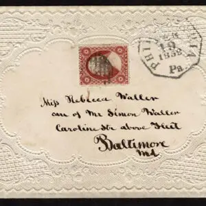 Lot 088 - UNITED STATES: Pennsylvania; 1857 3c red - Image 1
