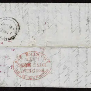 Lot 008 - UNITED STATES: Stampless; 1853 Ohio to Macao China, folded letter sheet - Image 6