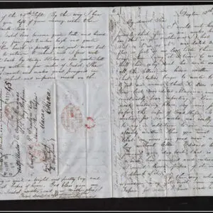 Lot 008 - UNITED STATES: Stampless; 1853 Ohio to Macao China, folded letter sheet - Image 11
