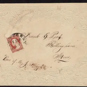 Lot 090 - UNITED STATES: Rhode Island; 1852-1855 3c red - Image 2