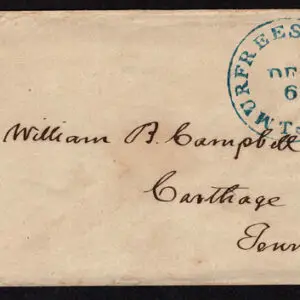 Lot 092 - UNITED STATES: Tennessee; 1852-1855 3c brownish carmine - Image 1